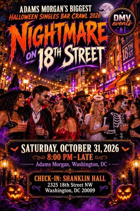 🎃 ADAMS MORGAN’S BIGGEST HALLOWEEN SINGLES BAR CRAWL 2026 👻