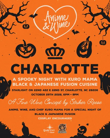 Anime & Wine: Charlotte spooky night with Chef Kuro Mama