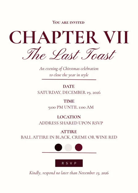 CHAPTER VII The Last Toast