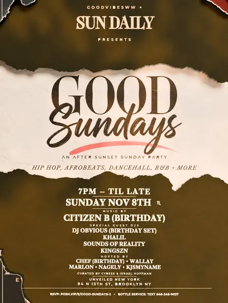 Good Sundays @ Unveiled New York