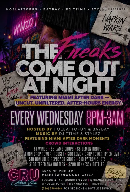 The Freaks Come Out At Night Every Wednesday