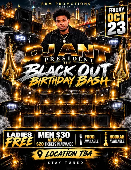DJ ANT ⭐️Black Out Birthday Bash⭐️
