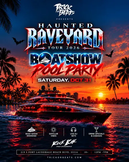 BOAT SHOW POOL PARTY + DAYCLUB EXPERIENCE @ ROCKBAR FORT LAUDERDALE