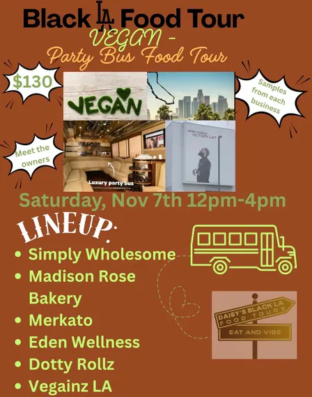 Vegan Party Bus Food Tour