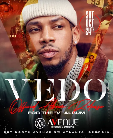 Vedo — Official Album Release for the "V" Album | Avenue Kitchen & Cocktail