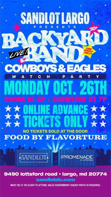 Backyard Band Live + Cowboys vs Eagles Watch Party