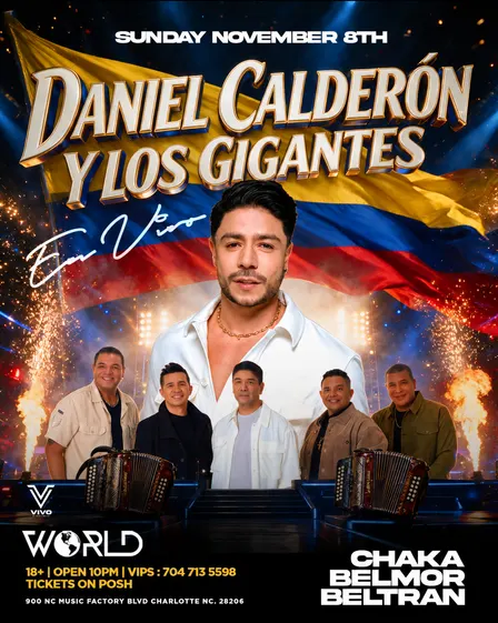 Daniel Calderón y Los Gigantes en vivo · World Nightclub · November 8