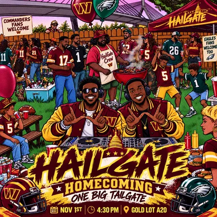 HAILGATE: HOMECOMING EDITION 🏈🔥 EAGLES vs. COMMANDERS