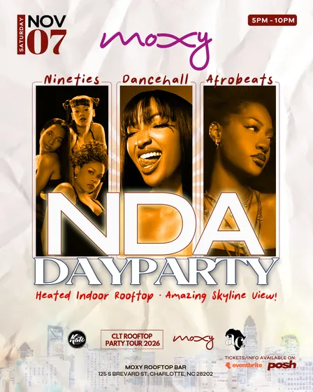 NDA Rooftop Day Party: Nineties, Dancehall + Afrobeats, Vol.6 @The Moxy CLT