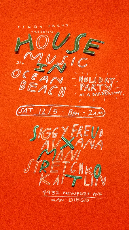 House Music in Ocean Beach - Holiday Party