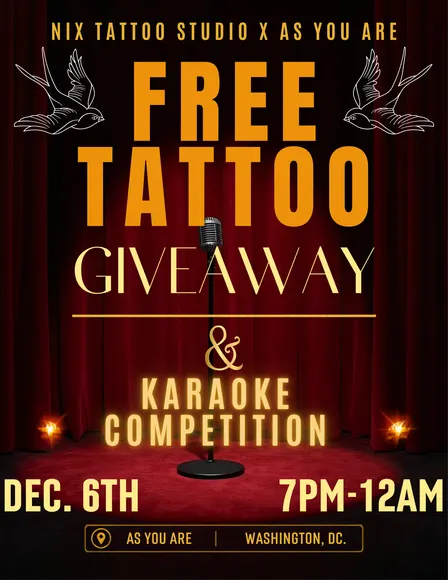 Free Tattoo Giveaway x Karaoke Competition