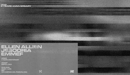 HENGE at REC Ellen Allien, Jesooria, Emmef