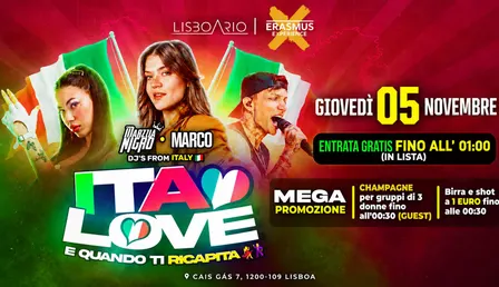ITALOVE 🇮🇹 - Italian Party | FREE ENTRANCE (men & women) until 1:00am |