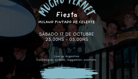 Milano pintado de celeste x Mucho Fernet en Pineta Milano