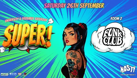 Sabato 26 Settembre BIG OPENING UNIVERSITY AND ERASMUS PARTY @ Nasty Club