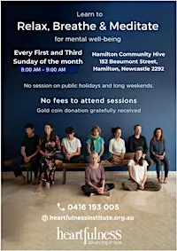 Free Meditation - Uplift your wellbeing @ Hamilton, Newcastle, NSW