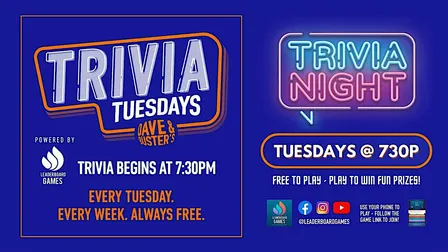 Trivia Night | Dave & Buster's - Modesto CA - TUE 730p @LeaderboardGames
