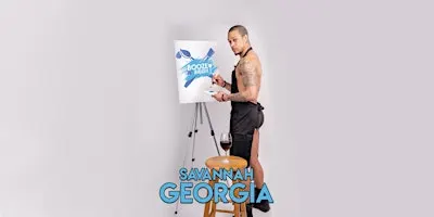 Booze N' Brush Next to Naked Sip n' Paint Savannah, GA Exotic Male Model