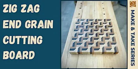 Zig Zag Optical Illusion End Grain Cutting Board