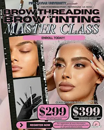Brow Threading & Brow Tinting Master Class — Starting at $299