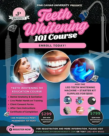 Teeth Whitening 101 Training Course — $299 (Machine Optional)