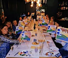 Boozy Brushes, Drag 70/80s Santorini Sun Sip and Paint Party! Glasgow