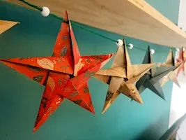 Christmas Origami Star Garland