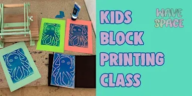 Kids block printing class