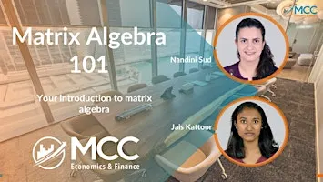 Matrix Algebra 101