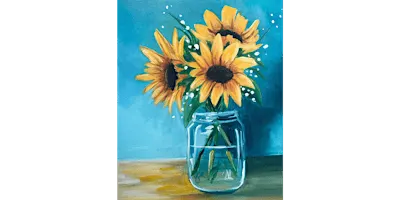 Sunflowers in a Glass - Paint and Sip in Norfolk | Classpop!™