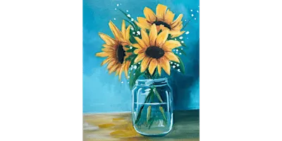 Sunflowers in a Glass - Paint and Sip in Norfolk | Classpop!™