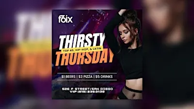 THIRSTY THURSDAYS AT F6IX | OCTOBER 29TH EVENT