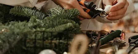 Christmas Wreath Making at Coppa Club, Henley