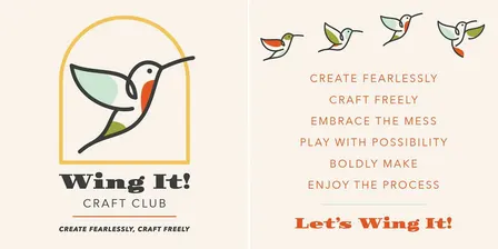 Wing It! Craft Club - Sashiko Embroidered Notebook