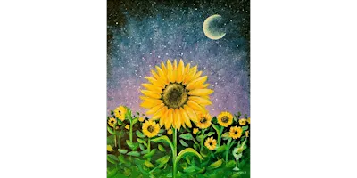 Galactic Sunflower Power - Paint and Sip in San Antonio | Classpop!™