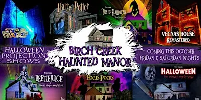 Halloween - Birch Creek  Haunted Manor Projection Show
