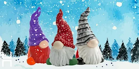 Pottery Painting Workshop - Christmas Gnomes