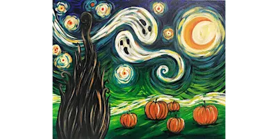 Van Gogh's Starry Night - Halloween - Paint and Sip in Orange County | Classpop!™