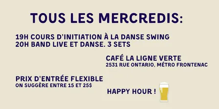 SWING DANCE LIVE BAND at Mercredis Swing!