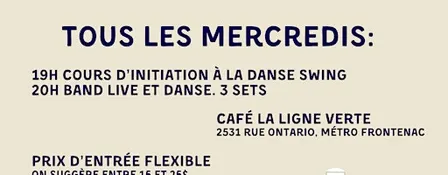SWING DANCE LIVE BAND at Mercredis Swing!