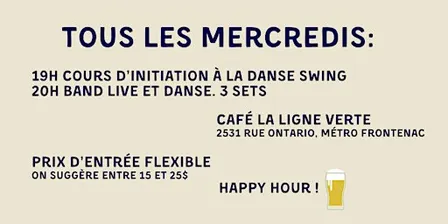 SWING DANCE LIVE BAND at Mercredis Swing!