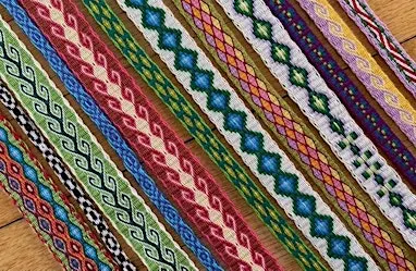 Introduction to Tablet Weaving with a Threaded In Design on an Inkle Loom