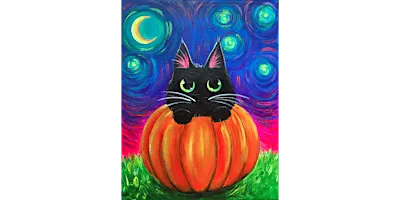 Starry Eyed Kitty - Paint and Sip in Orange County | Classpop!™