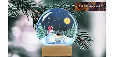 Snow Globe painting class @ Waters’ Edge Visitor Centre, Humberside