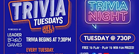 Trivia Night | Dave & Buster's - Killeen TX - TUE 730p @LeaderBoardGames