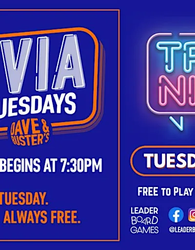 Trivia Night | Dave & Buster's - Killeen TX - TUE 730p @LeaderBoardGames