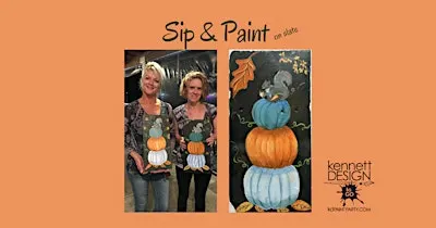 Sip and Paint - Pumpkin Stack on Slate