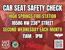 High Springs - Station 29 Car Seat Check Up Appt - Oct. 14, 2026