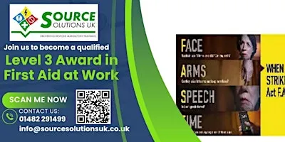 Level 3 Award in First Aid at Work - 3 Day Course - £240