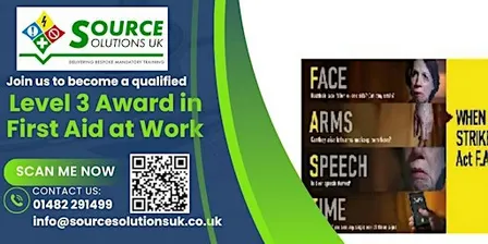 Level 3 Award in First Aid at Work - 3 Day Course - £240